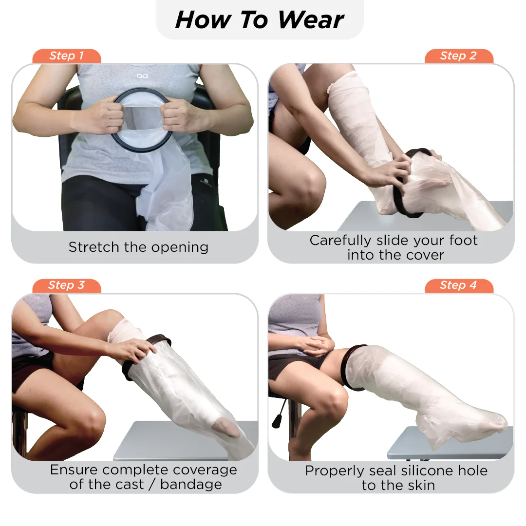 Vissco Cast Cover – Leg (Ankle to Thigh) PC 0830 | Waterproof Cast Protector for Shower & Injury Care