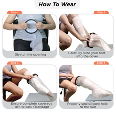 Vissco Cast Cover – Leg (Ankle to Thigh) PC 0830 | Waterproof Cast Protector for Shower & Injury Care