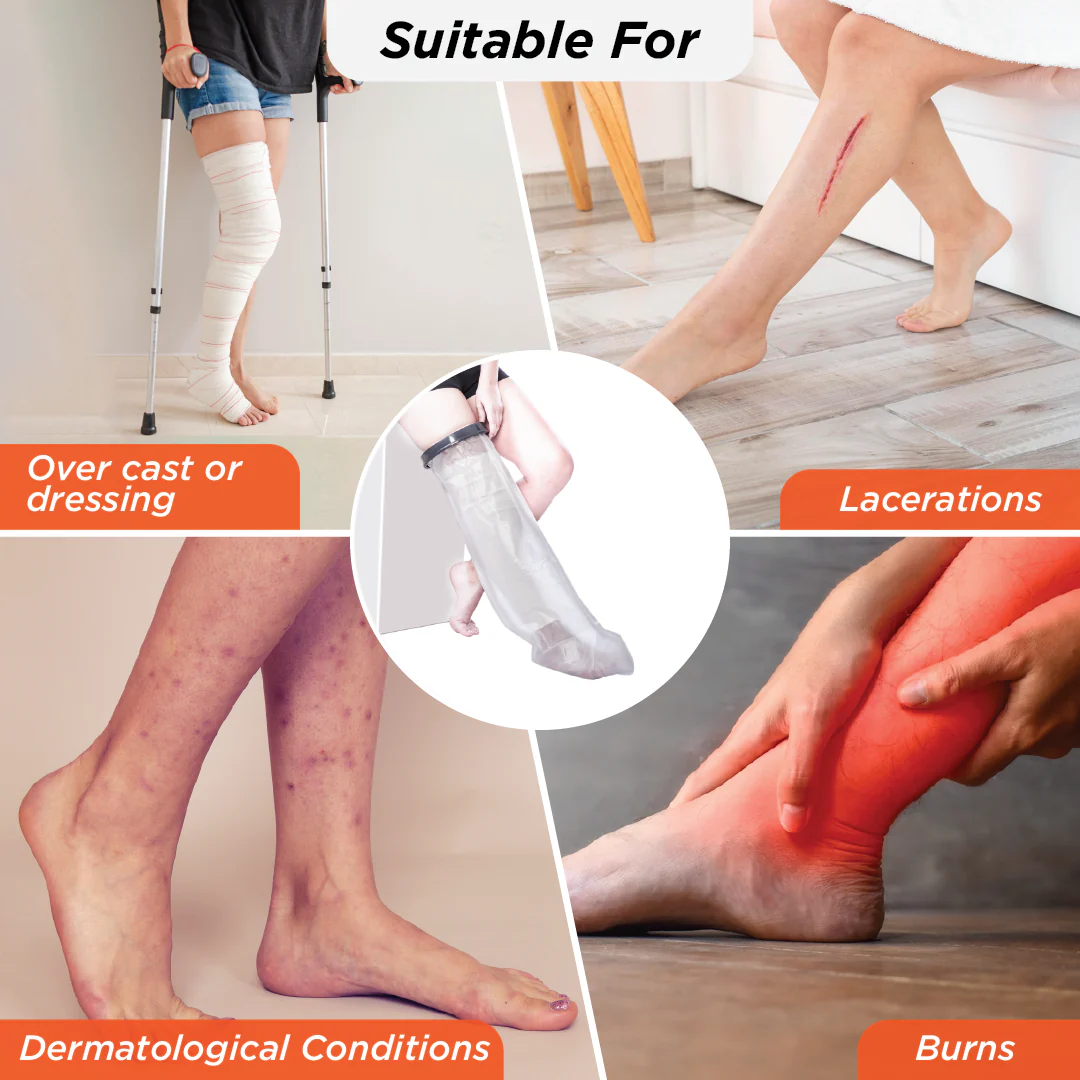 Vissco Cast Cover – Leg (Ankle to Thigh) PC 0830 | Waterproof Cast Protector for Shower & Injury Care