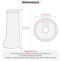 Vissco Cast Cover – Leg (Ankle to Thigh) PC 0830 | Waterproof Cast Protector for Shower & Injury Care