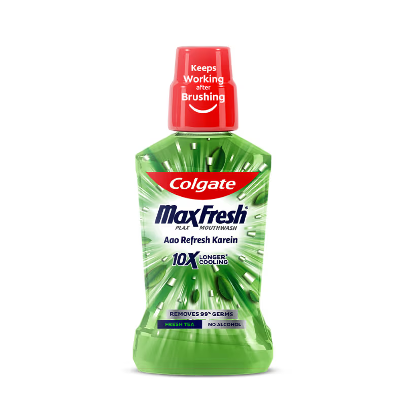 Colgate Max Fresh Antibacterial Mouth Wash 500ML 3 Pcs, Fresh Tea