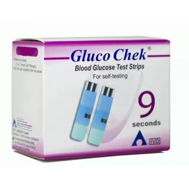 Gluco Chek Blood Glucose Test Strips 50