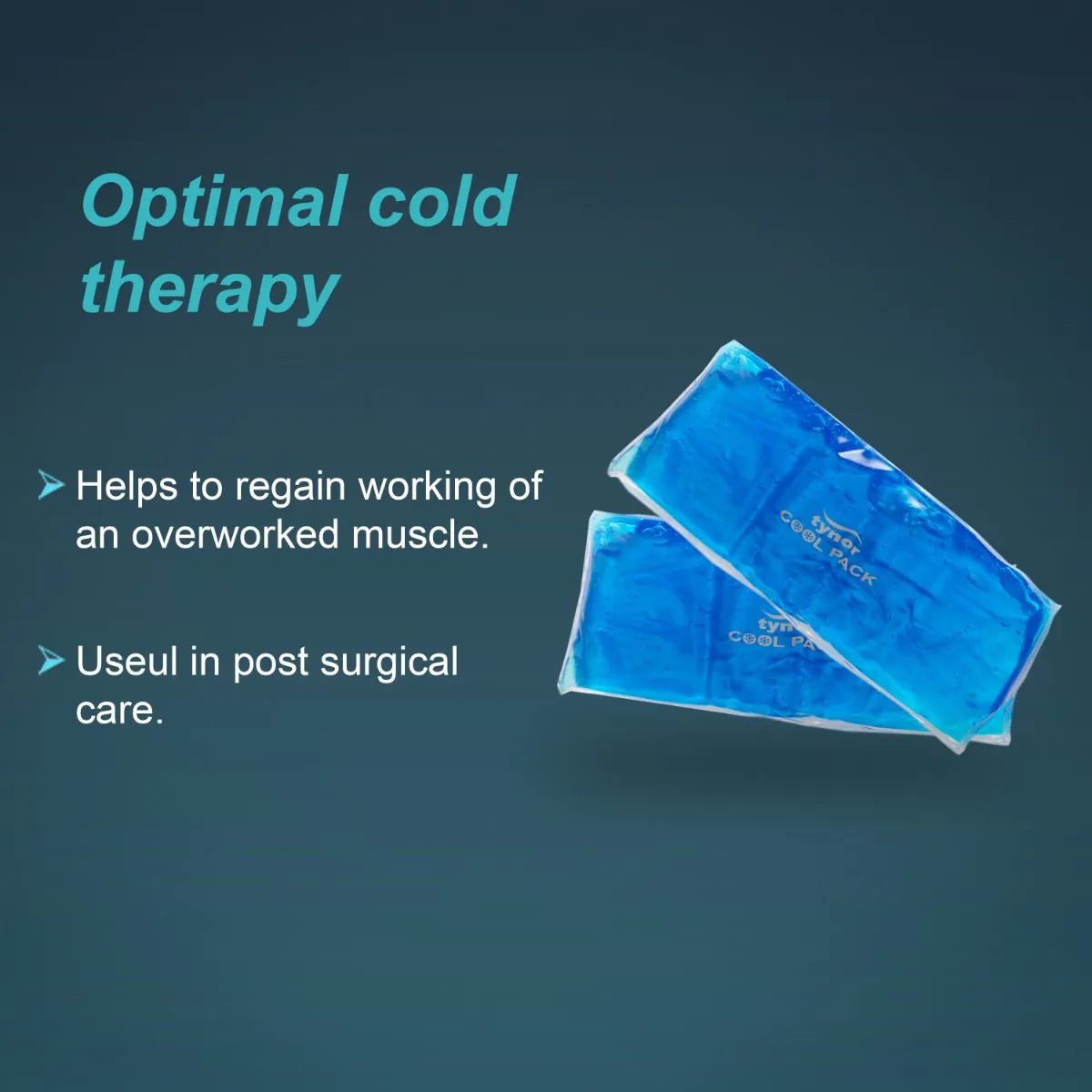 Tynor Cure Cool Pack (Re-Freezable Gel Cold Pack with Cloth Cover) H-11