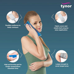 Tynor Cure Cool Pack (Re-Freezable Gel Cold Pack with Cloth Cover) H-11