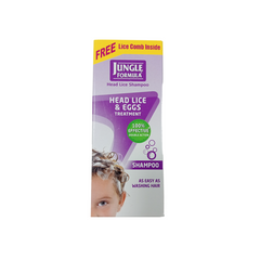 Jungle Formula Head Lice & Eggs Shampoo – 100ml (With Lice Comb) | 100% Effective Double Action Formula (3 Pcs)