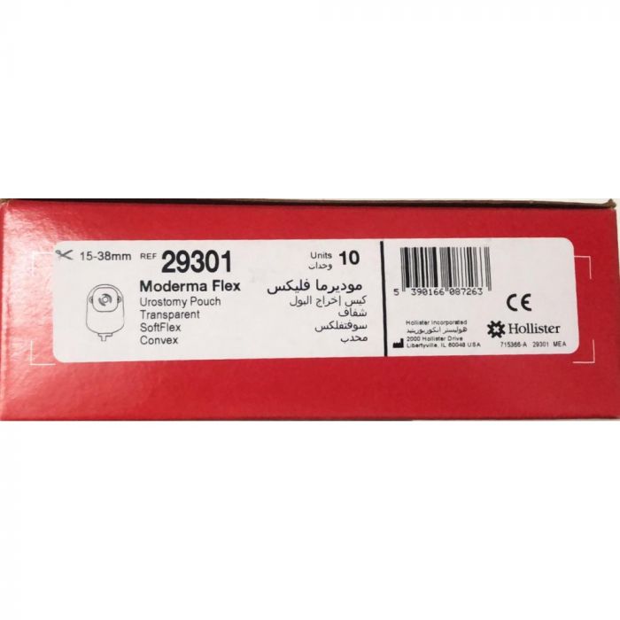 Hollister Moderma Flex Urostomy Pouch Transparent Convex 15-38mm 29301