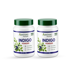 Ashtang Herbals Indigo Powder – 100% Natural Hair Colour Powder | Indigofera Tinctoria Leaf for Natural Black Hair Dye