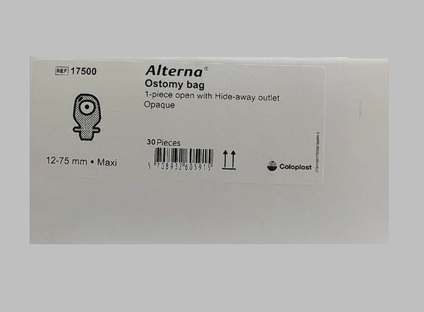 Coloplast 17500 Alterna Ostomy Bag 12-75mm Opaque