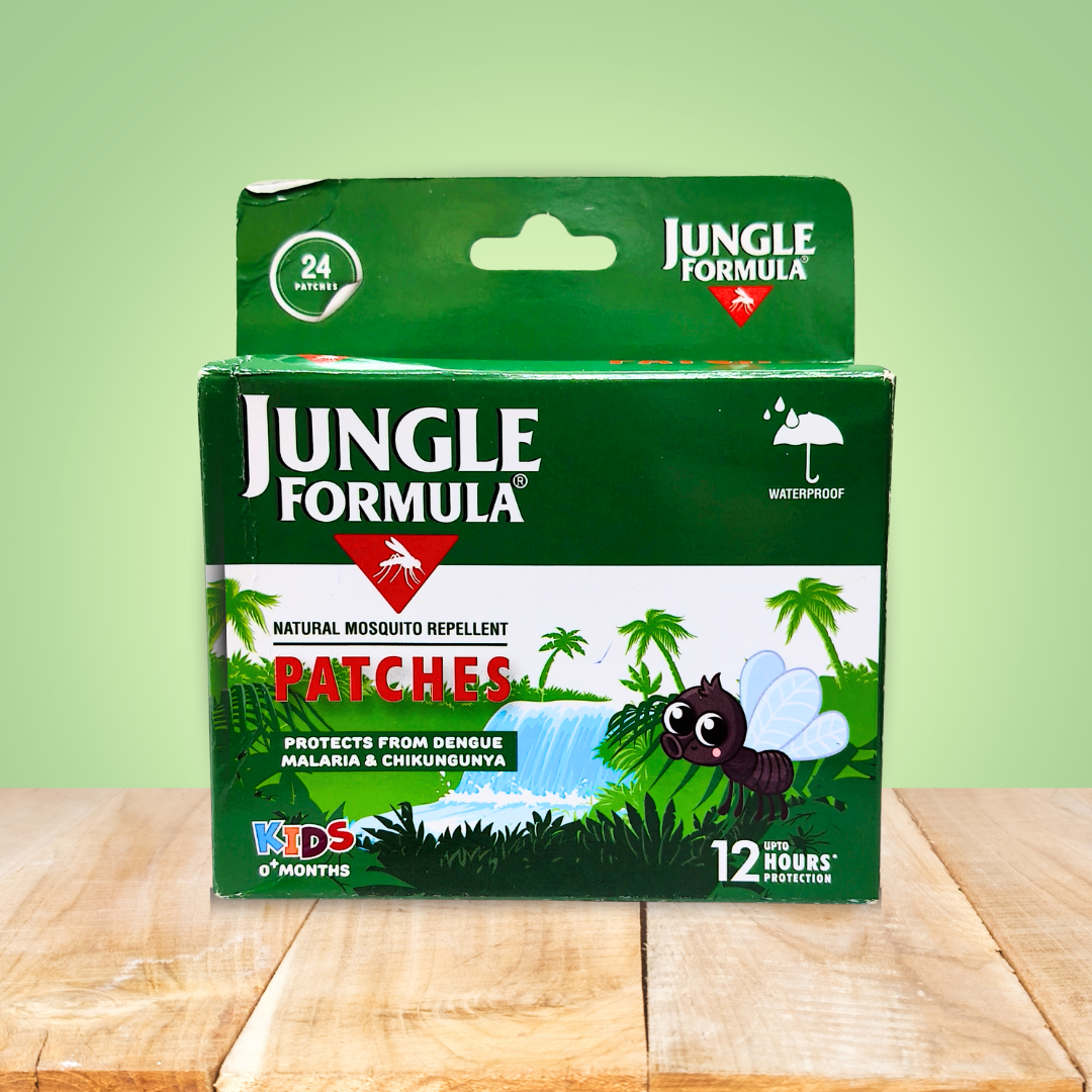 Jungle Formula Mosquito Repellent Patches for Kids – 24 Patches | Natural Protection from Dengue, Malaria & Chikungunya (3 Pcs)