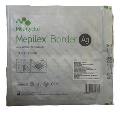 Mepilex Border Ag Antimicrobial Foam Dressing (7.5 x 7.5 cm) 395200 (2 Pcs)
