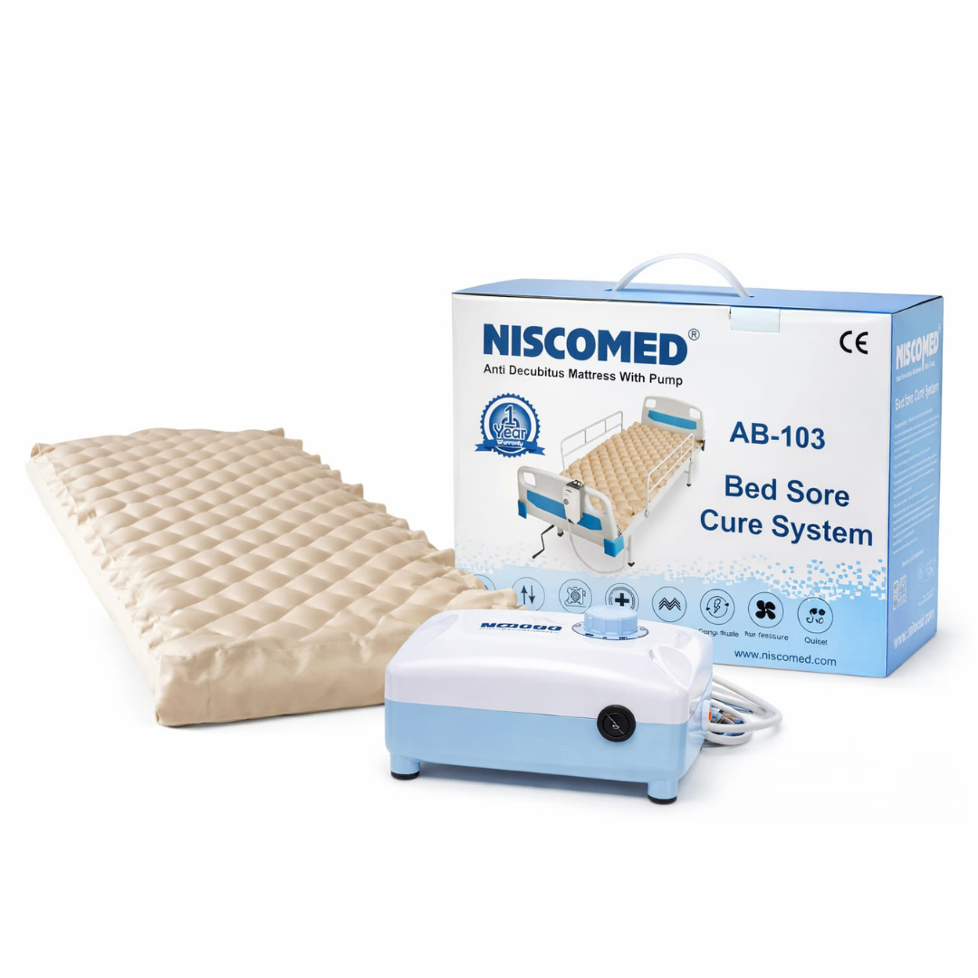 NISCOMED AB-103 Bed Sore Cure System – Anti Decubitus Air Mattress with Pump