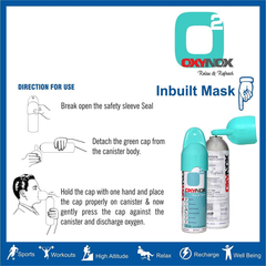 OXYNOX Relax &amp; Refresh 9 Ltr. Pure Natural Oxygen Can | Portable Non-Medicinal Supplemental Oxygen for Energy, Sports & High Altitude | Made in India