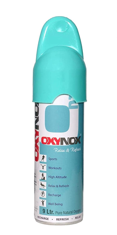 OXYNOX Relax &amp; Refresh 9 Ltr. Pure Natural Oxygen Can | Portable Non-Medicinal Supplemental Oxygen for Energy, Sports & High Altitude | Made in India