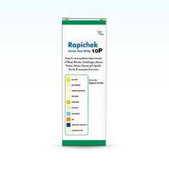 Rapichek Urine Test Strip 10P – 10 Parameter Urine Reagent Strips for Blood, Glucose, Protein & More