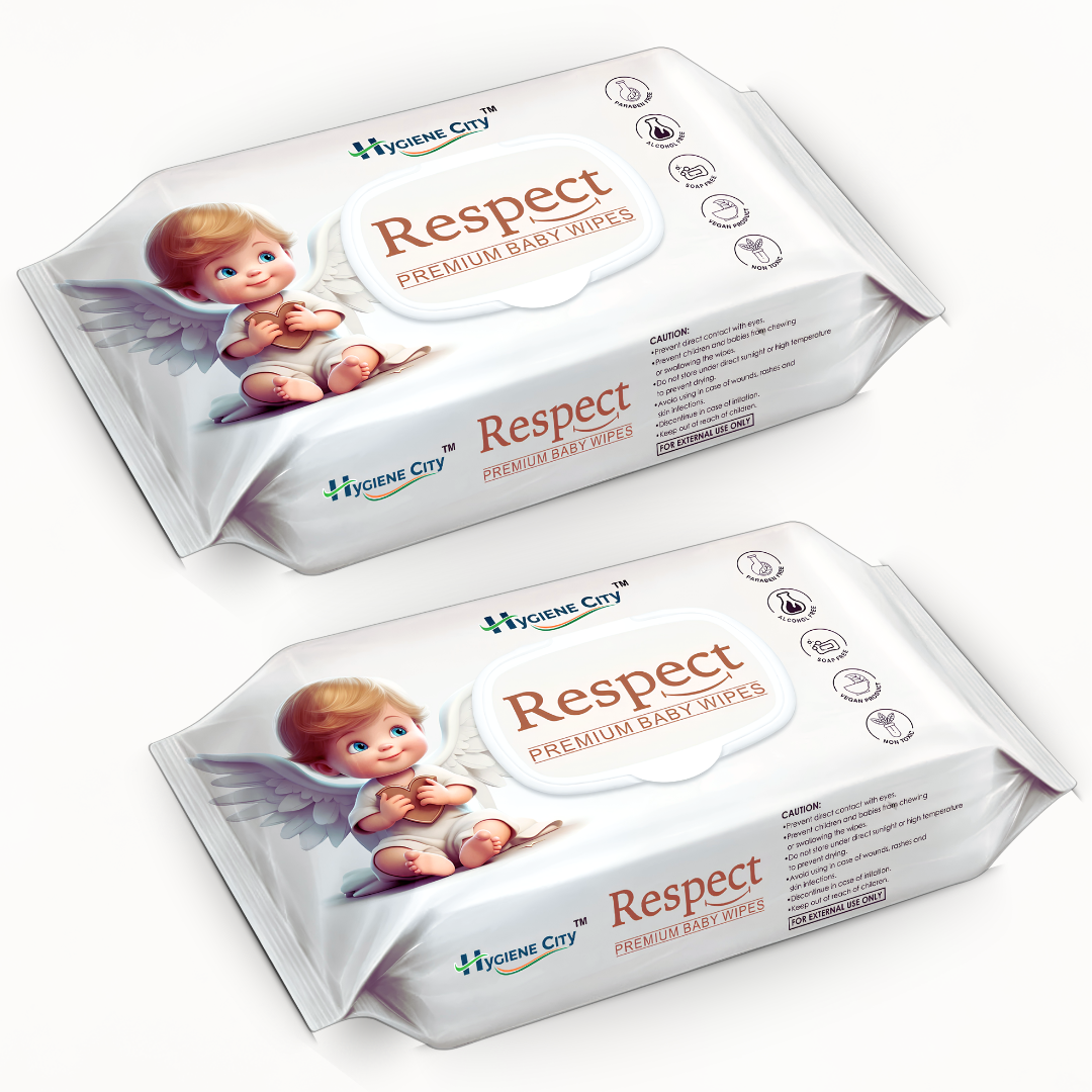Respect Premium Baby Wipes | Soft & Gentle Wet Wipes for Babies | Resealable Pack