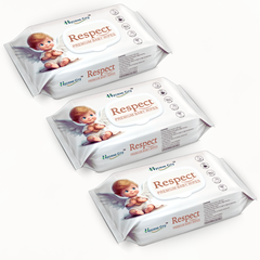 Respect Premium Baby Wipes | Soft & Gentle Wet Wipes for Babies | Resealable Pack