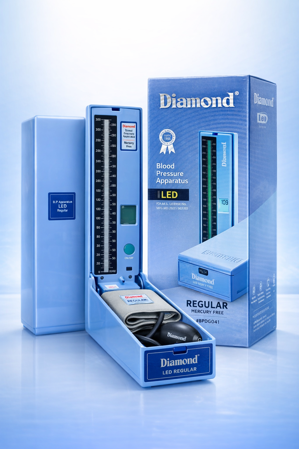 Diamond BPDG041 Mercury-Free Blood Pressure Apparatus – Regular | Eco-Friendly LED BP Monitor