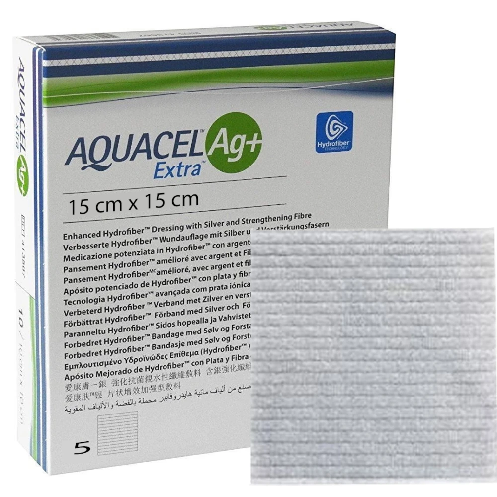 ConvaTec AQUACEL™ Ag+ Extra Dressings 413568 15 X 15 CM (2 Pcs)