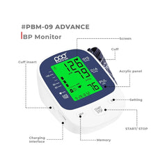 Poct Digital BP (Blood Pressure) Monitor PBM09 Advance With Rechargable Battery