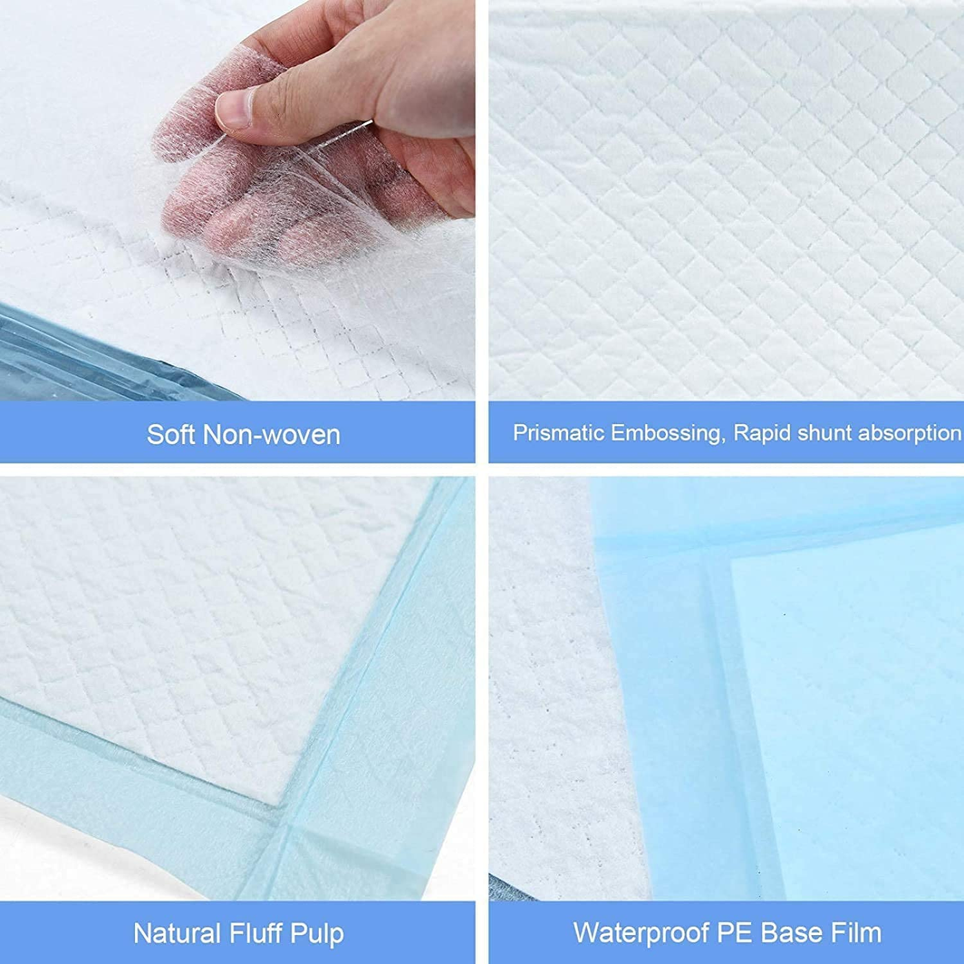 Disposable Underpads Sheet Arokleen Paramount Pack Of 10 Pcs, Blue, Size 60-90 CM With 5 Layered Anti Leakage Super Absorbent Sheet