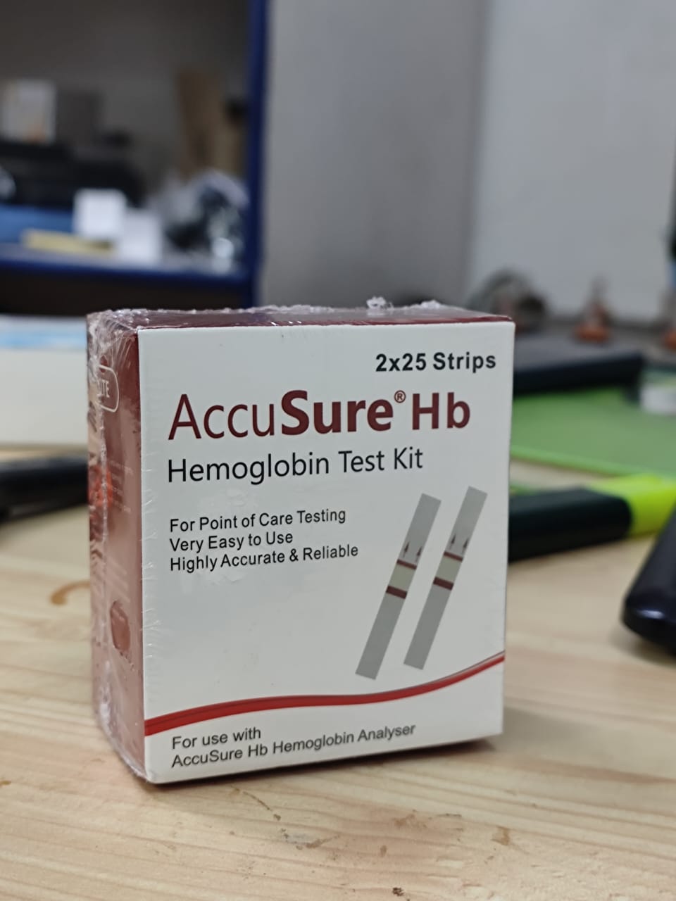 AccuSure HB Hemoglobin Test Kit (2x25 ) Strips