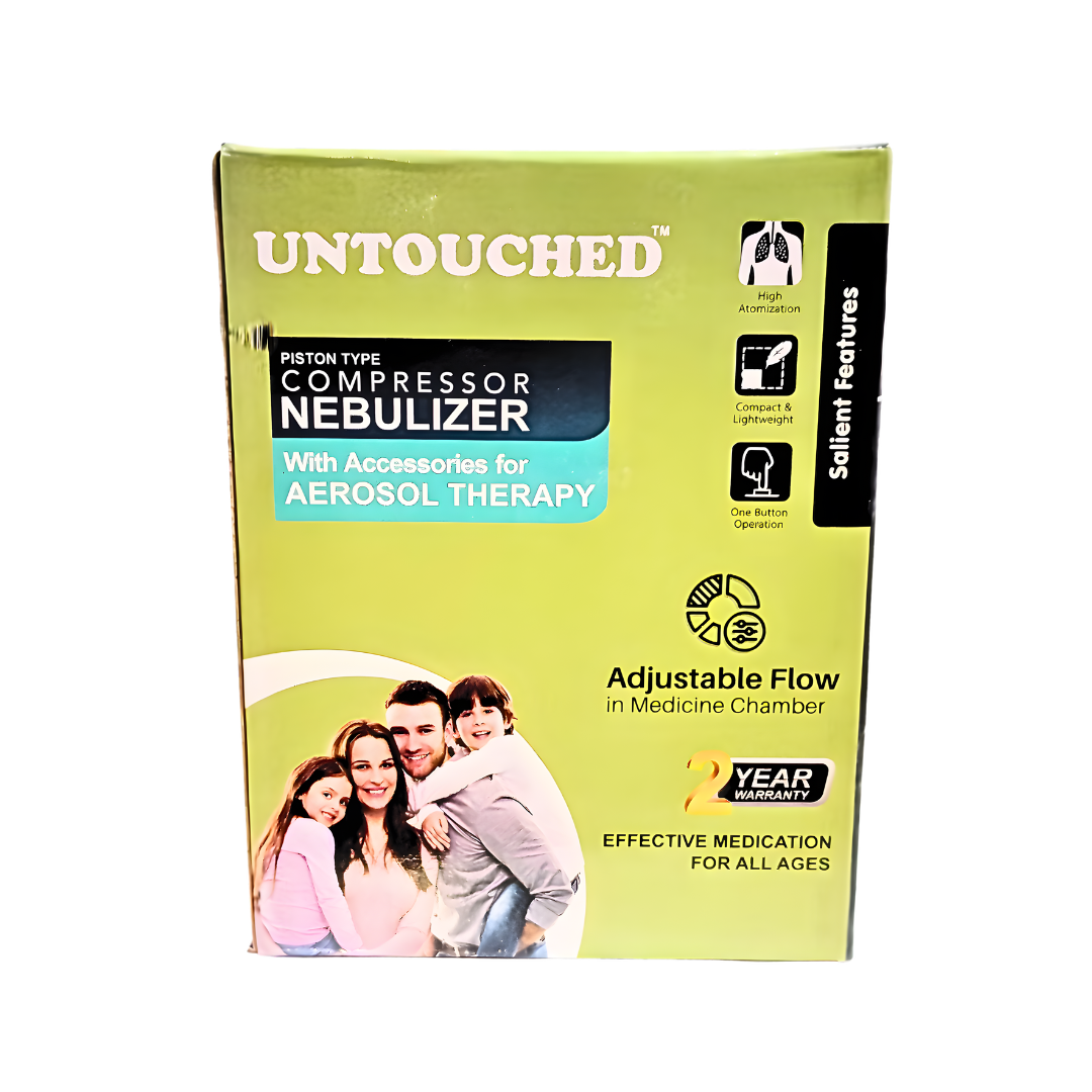 Untouched™ Piston Type Compressor Nebulizer with Accessories for Aerosol Therapy