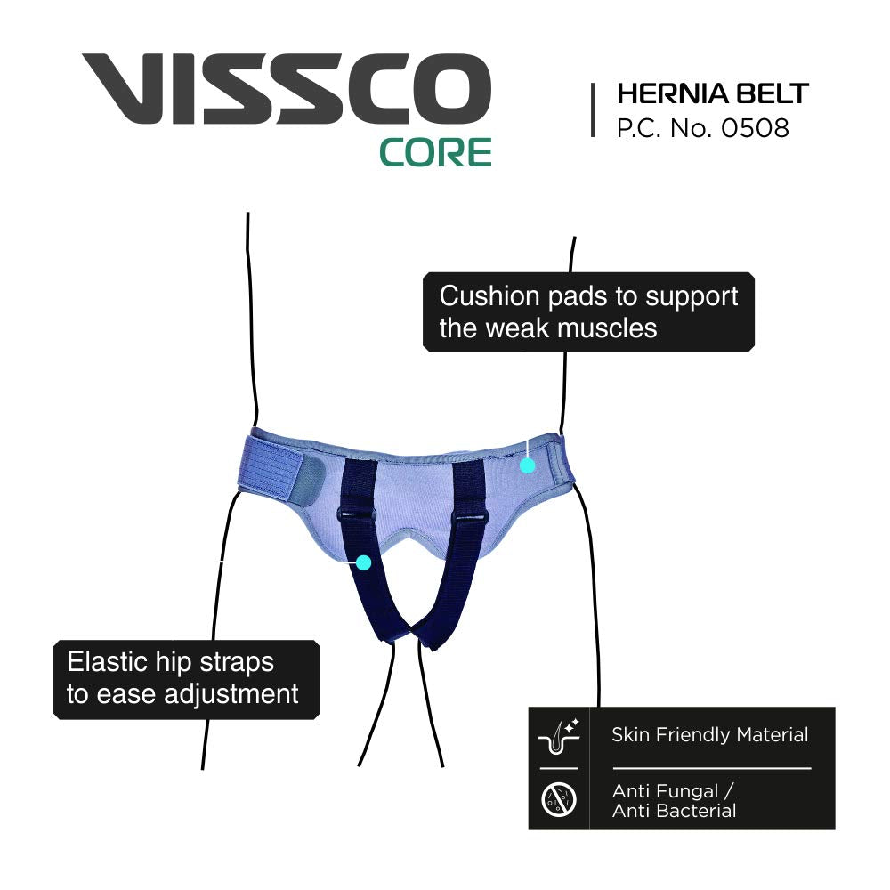 Vissco New Male Ingunial Hernia Belt Double Pad PC0508