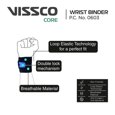 Vissco Wrist Binder with Double Lock PC0603