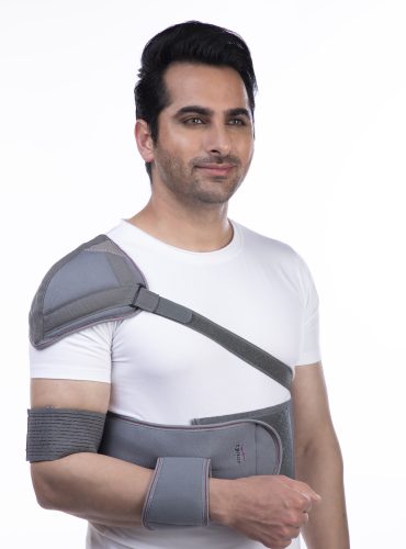 Elastic Shoulder Immobiliser, Grey, 1 Unit