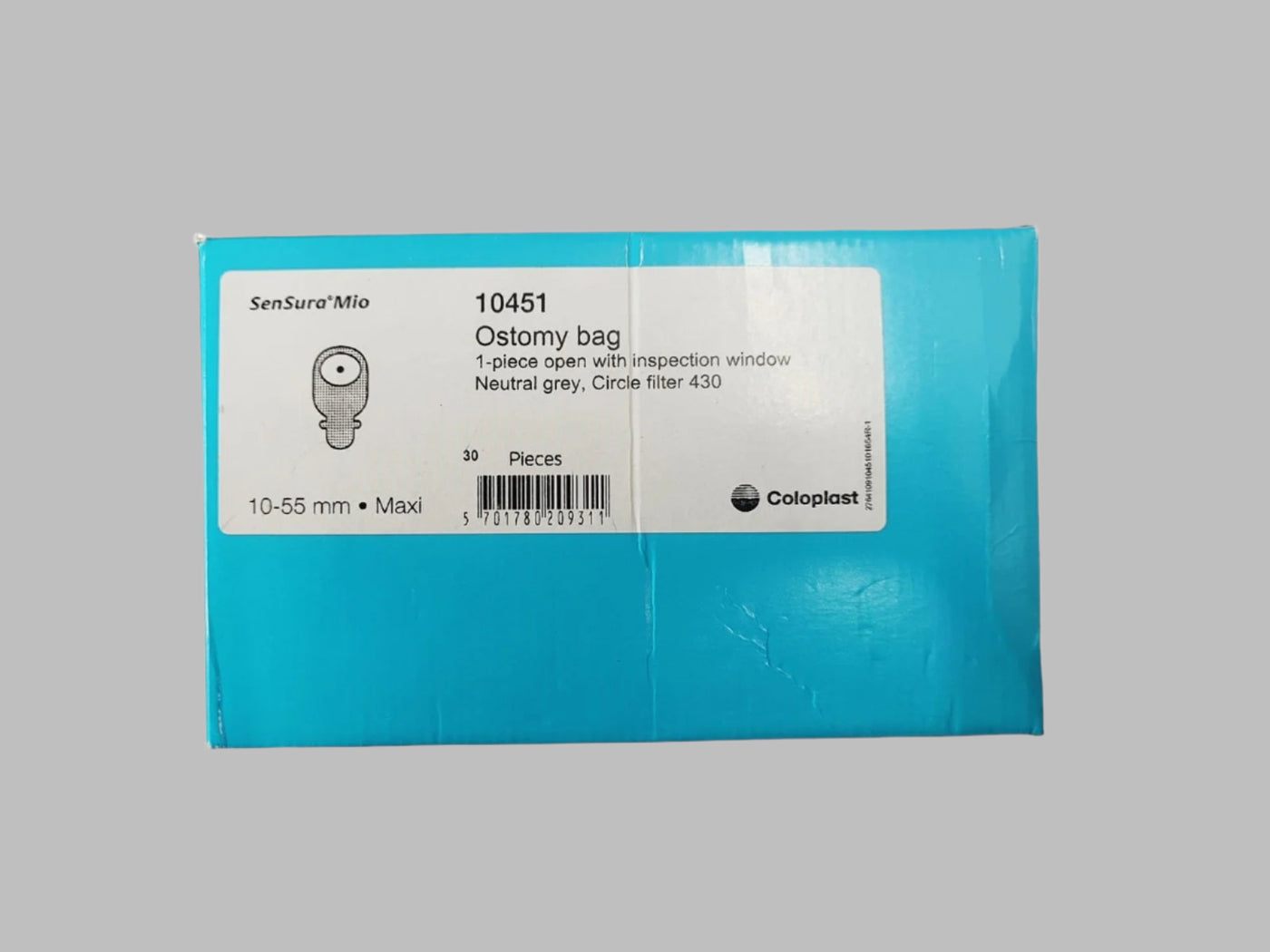 Coloplast Sensura Mio 1-Piece Open with inspection window Neutral Grey ...