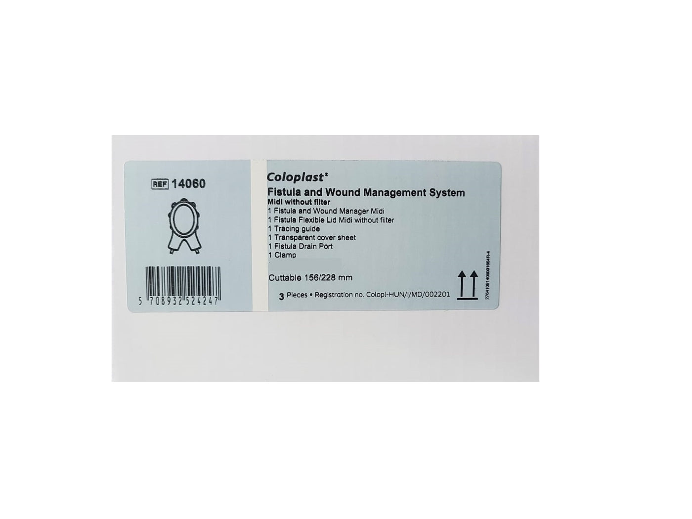 Coloplast Fistula and Wound Management System Cuttable 156/228 mm 14060 (1 Pcs)