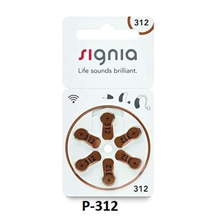 Hearing Aid Battery size P-312 (6 Pcs X 10)