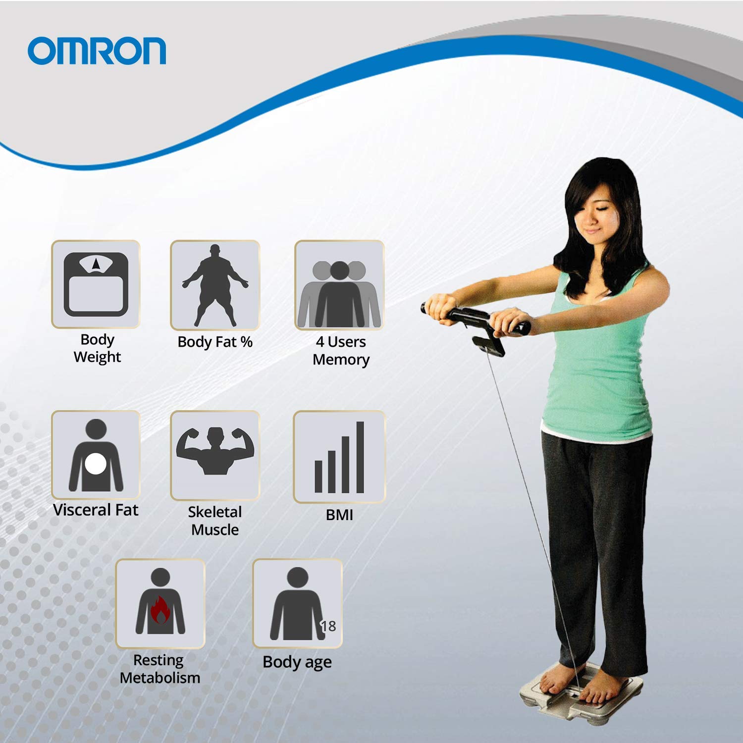Omron Karada Scan Complete Digital Body Composition Monitor HBF 375
