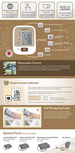 Omron Digital Blood Pressure Monitor JPN-500