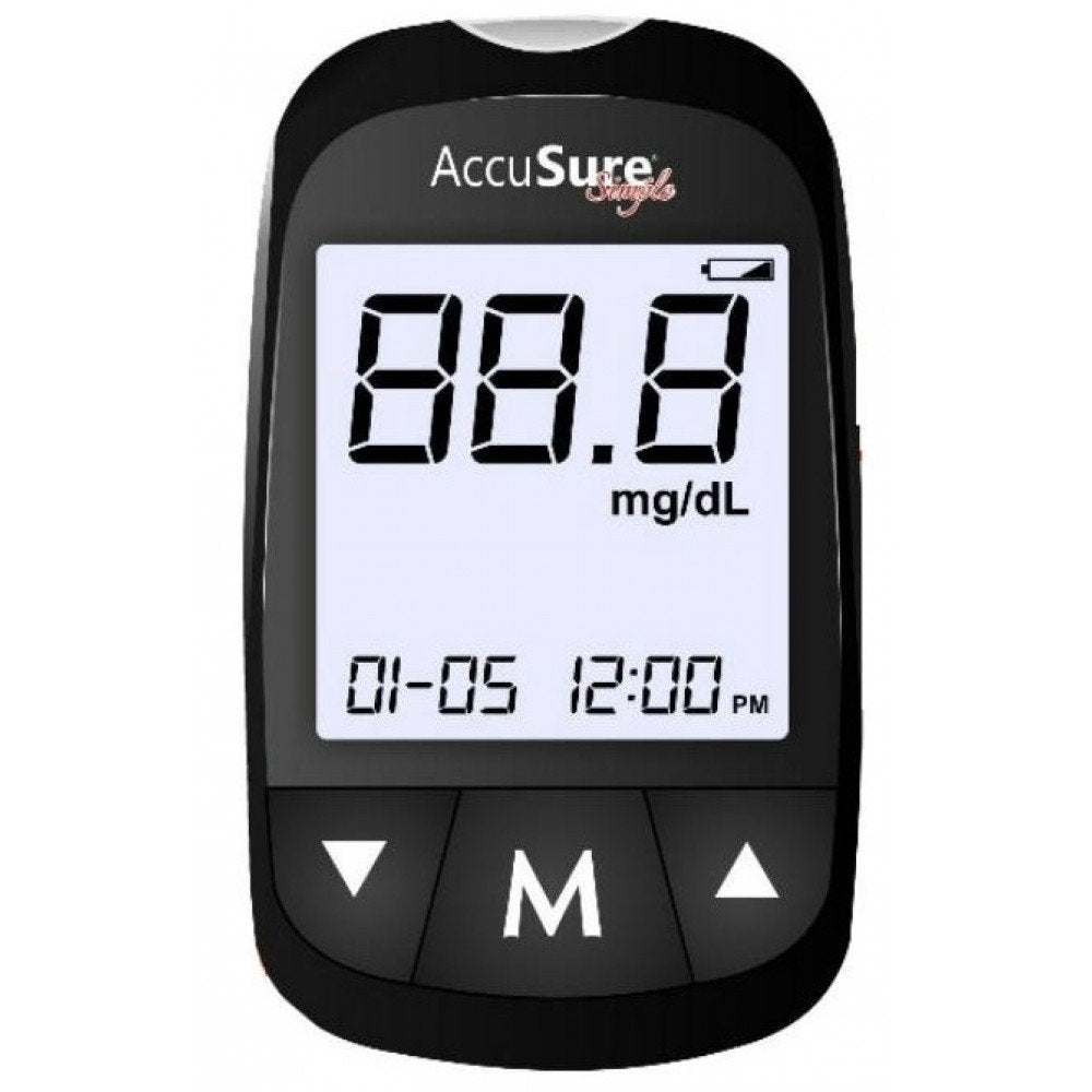 Accusure Simple Glucometer + 25 Test Strips