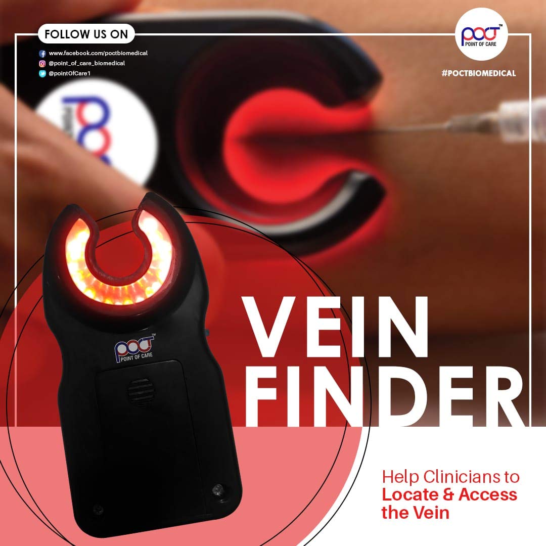 Poct Vein Finder for professionals to search veins of adults, persons with thin veins or fatty or dark skins and Children