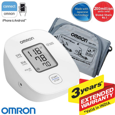 Omron Digital BP Monitor HEM-7121J with Cuff Wrapping Guide and IntelliSense Technology