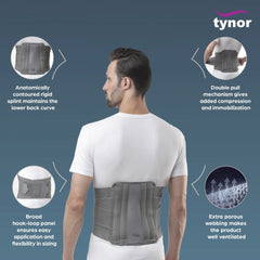 Contoured L.S. Support, Grey, 1 Unit