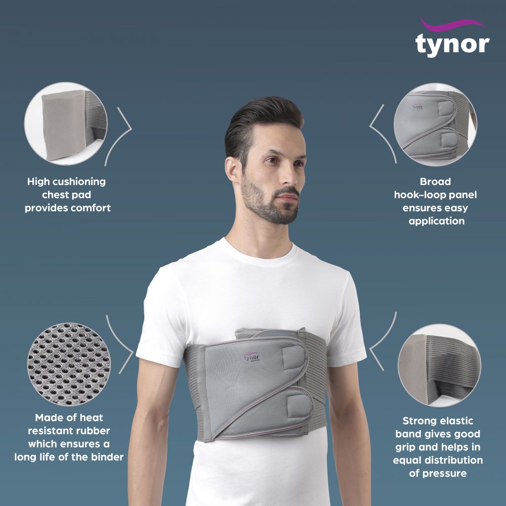 Chest Binder, Grey, 1 Unit