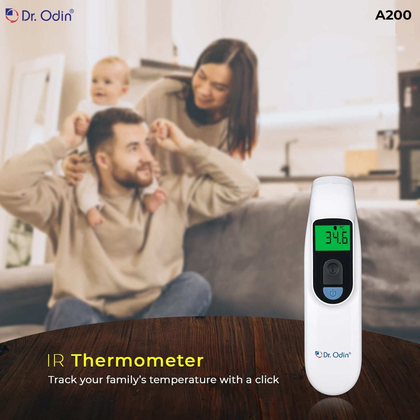 Dr Odin Infrared Thermometer (Non Contact Thermometer) A-200 (Body & Object)