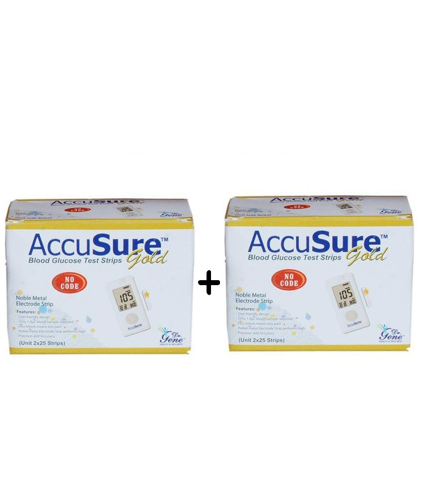 AccuSure Gold 50+50 Test strips (100) Strips