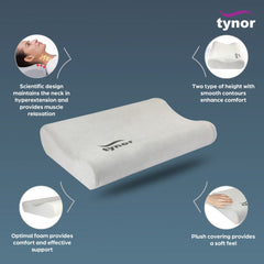 Contoured Cervical Pillow, Grey, 1 Unit