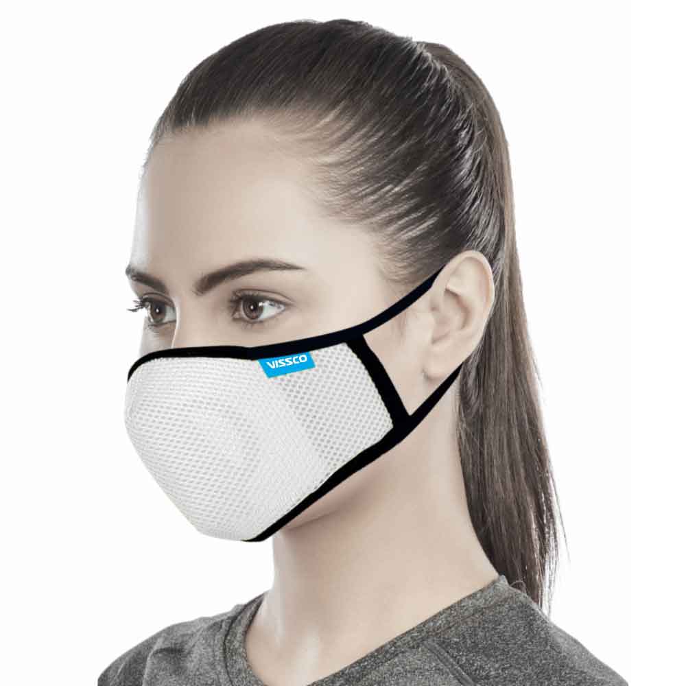 VISSCO Reusable Protective Mask without Respirator (4 Qty)