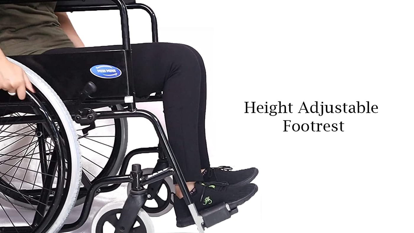 Medimove Ezee Lite Foldable Strong Built Up Quality Wheelchair