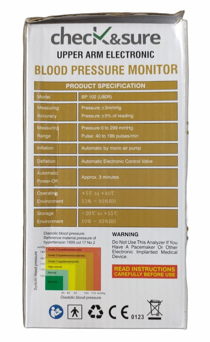 Check & Sure BP 102 (U80R) BP Monitor