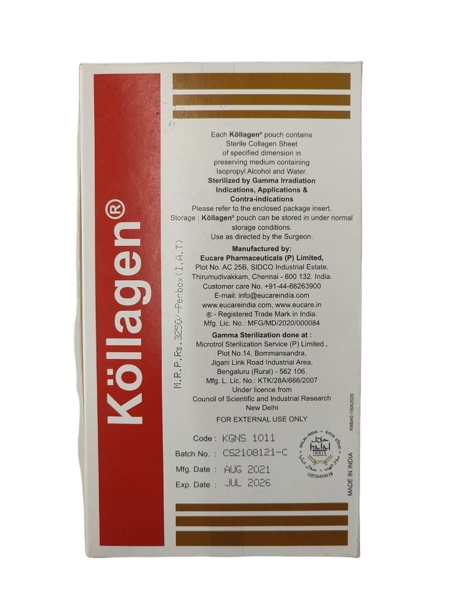 Kollagen Sterile Collagen Sheets Skin Dressing 15 X 30 cm