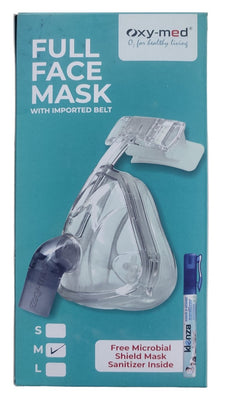 Oxymed Bipap / Cpap Full Face Mask with Imported Belt Medium Size (Free Mask & Shield Sanitizer)