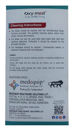 Oxymed Bipap / Cpap Full Face Mask with Imported Belt Medium Size (Free Mask & Shield Sanitizer)