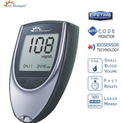 Dr Morepen Glucose Monitor BG-03(Grey Color) + 25 Test Strips