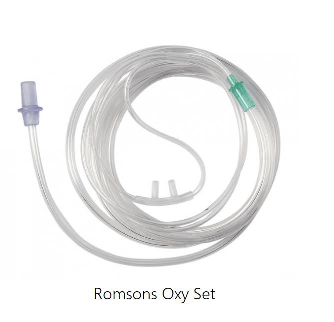 Romsons Oxy Set Twin Bore Nasal Oxygen Set SH-2016, Adult Size